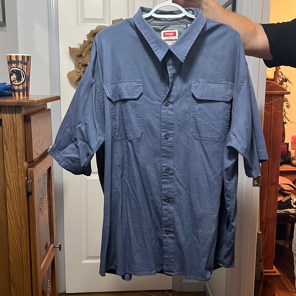 Men’s shirt sleeve Wrangler button up shirt 3XL